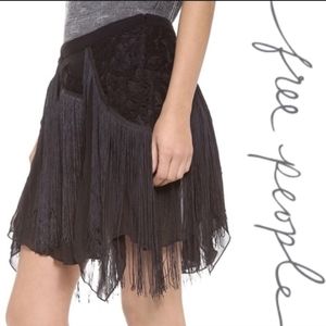 free people fringe skirt